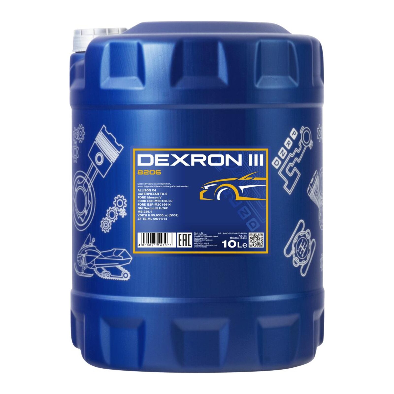 MANNOL MN8206-10 Automatikgetriebe&ouml;l Automatic Plus ATF DIII 10 Liter