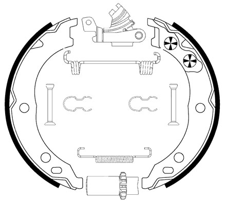 Bremsbackensatz, Feststellbremse METZGER 0152019 f&uuml;r CITRO&Euml;N FIAT
