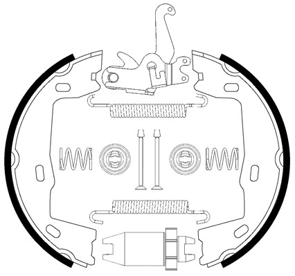 Bremsbackensatz, Feststellbremse METZGER 0152021 f&uuml;r OPEL SAAB