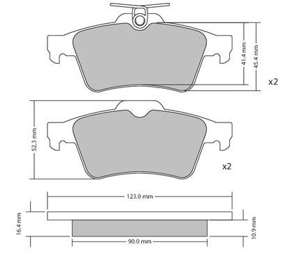 Bremsbelagsatz, Scheibenbremse METZGER 1170006 GREENPARTS f&uuml;r CITRO&Euml;N FORD MAZDA