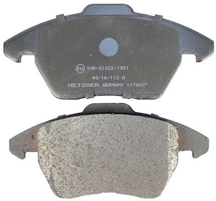 Bremsbelagsatz, Scheibenbremse METZGER 1170007 GREENPARTS f&uuml;r VAG, Vorderachse