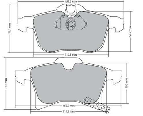 Bremsbelagsatz, Scheibenbremse METZGER 1170010 f&uuml;r OPEL, Vorderachse