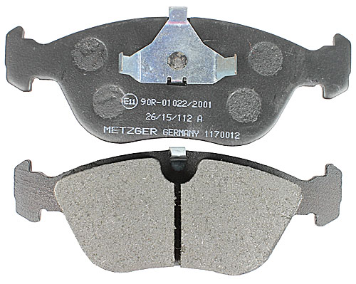 Bremsbelagsatz, Scheibenbremse METZGER 1170012 f&uuml;r VOLVO, Vorderachse