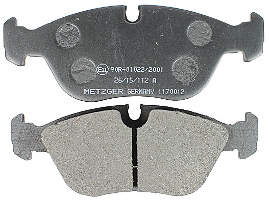 Bremsbelagsatz, Scheibenbremse METZGER 1170012 f&uuml;r VOLVO, Vorderachse