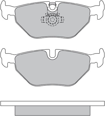 Bremsbelagsatz, Scheibenbremse METZGER 1170014 f&uuml;r BMW ROVER SAAB, Hinterachse