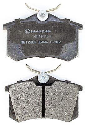 Bremsbelagsatz, Scheibenbremse METZGER 1170022 f&uuml;r AUDI PEUGEOT RENAULT SEAT VAG