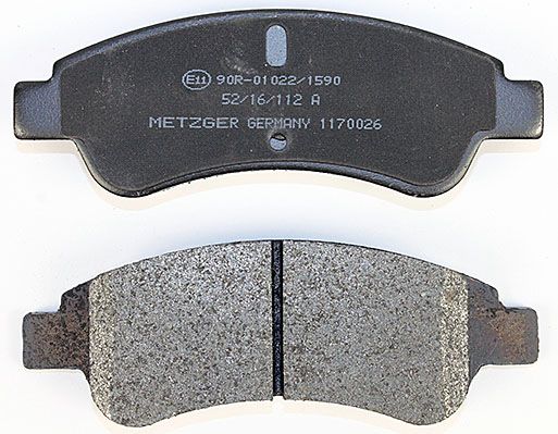 Bremsbelagsatz, Scheibenbremse METZGER 1170026 GREENPARTS f&uuml;r CITRO&Euml;N PEUGEOT