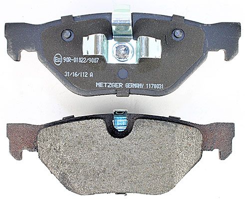 METZGER Bremsbelagsatz, Scheibenbremse 1170031 f&uuml;r BMW, Hinterachse