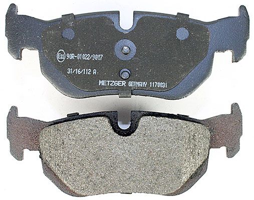 METZGER Bremsbelagsatz, Scheibenbremse 1170031 f&uuml;r BMW, Hinterachse
