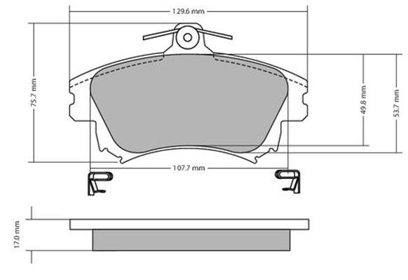 Bremsbelagsatz, Scheibenbremse METZGER 1170032 f&uuml;r MITSUBISHI VOLVO SMART