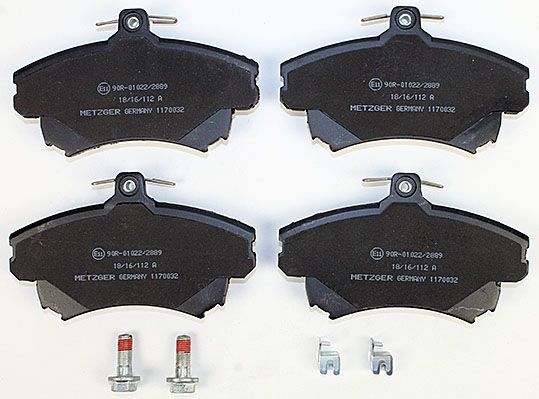 Bremsbelagsatz, Scheibenbremse METZGER 1170032 f&uuml;r MITSUBISHI VOLVO SMART