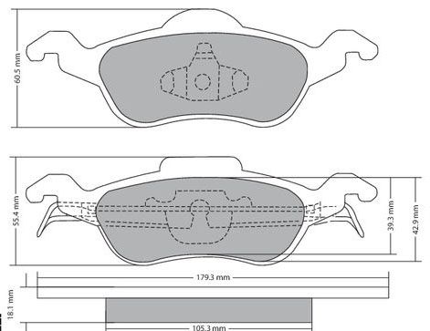 Bremsbelagsatz, Scheibenbremse METZGER 1170038 f&uuml;r FORD, Vorderachse