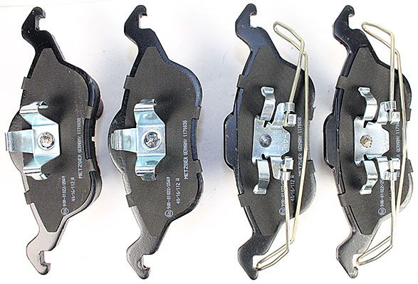 Bremsbelagsatz, Scheibenbremse METZGER 1170038 f&uuml;r FORD, Vorderachse