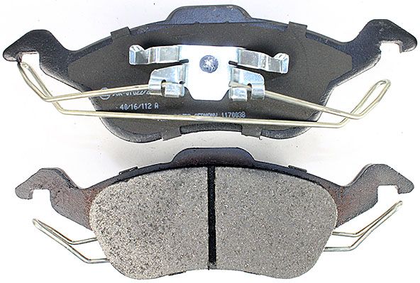 Bremsbelagsatz, Scheibenbremse METZGER 1170038 f&uuml;r FORD, Vorderachse