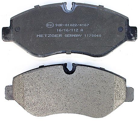Bremsbelagsatz, Scheibenbremse METZGER 1170040 GREENPARTS f&uuml;r MERCEDES-BENZ VAG
