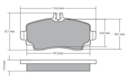 Bremsbelagsatz, Scheibenbremse METZGER 1170041 f&uuml;r MERCEDES-BENZ, Vorderachse