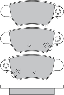 Bremsbelagsatz, Scheibenbremse METZGER 1170042 f&uuml;r OPEL, Hinterachse