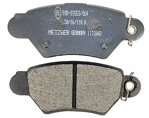 Bremsbelagsatz, Scheibenbremse METZGER 1170042 f&uuml;r OPEL, Hinterachse