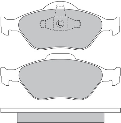 Bremsbelagsatz, Scheibenbremse METZGER 1170045 f&uuml;r FORD MAZDA, Vorderachse