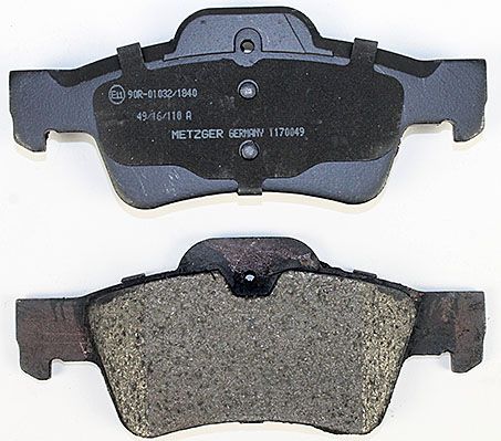 Bremsbelagsatz, Scheibenbremse METZGER 1170049 GREENPARTS f&uuml;r MERCEDES-BENZ