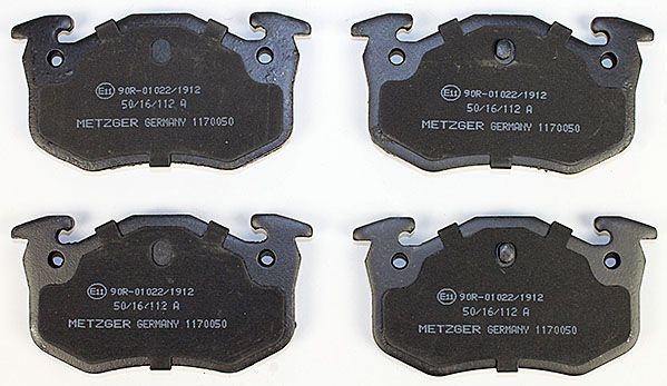 Bremsbelagsatz, Scheibenbremse METZGER 1170050 f&uuml;r CITRO&Euml;N PEUGEOT RENAULT