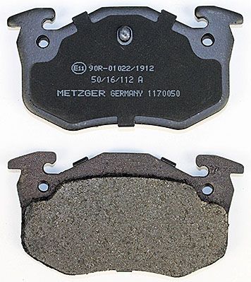 Bremsbelagsatz, Scheibenbremse METZGER 1170050 f&uuml;r CITRO&Euml;N PEUGEOT RENAULT