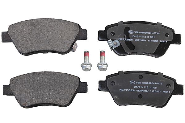 Bremsbelagsatz, Scheibenbremse METZGER 1170057 f&uuml;r OPEL, Vorderachse