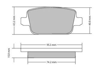 Bremsbelagsatz, Scheibenbremse METZGER 1170058 f&uuml;r FORD VOLVO, Hinterachse