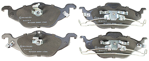 Bremsbelagsatz, Scheibenbremse METZGER 1170063 f&uuml;r OPEL, Vorderachse