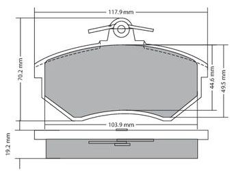 Bremsbelagsatz, Scheibenbremse METZGER 1170066 GREENPARTS f&uuml;r VAG, Vorderachse