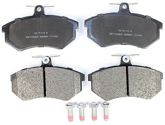 Bremsbelagsatz, Scheibenbremse METZGER 1170066 GREENPARTS f&uuml;r VAG, Vorderachse