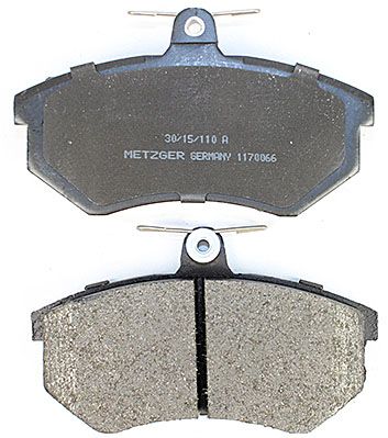Bremsbelagsatz, Scheibenbremse METZGER 1170066 GREENPARTS f&uuml;r VAG, Vorderachse