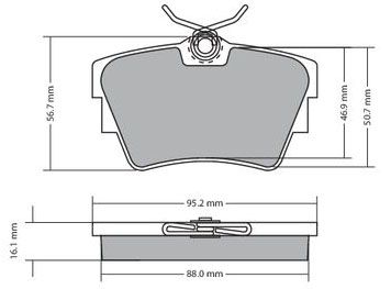 Bremsbelagsatz, Scheibenbremse METZGER 1170067 f&uuml;r NISSAN OPEL RENAULT VAG