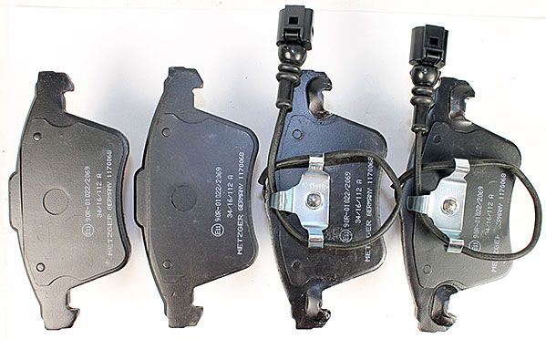 Bremsbelagsatz, Scheibenbremse METZGER 1170068 f&uuml;r VAG, Vorderachse
