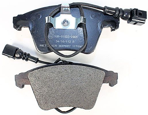 Bremsbelagsatz, Scheibenbremse METZGER 1170068 f&uuml;r VAG, Vorderachse