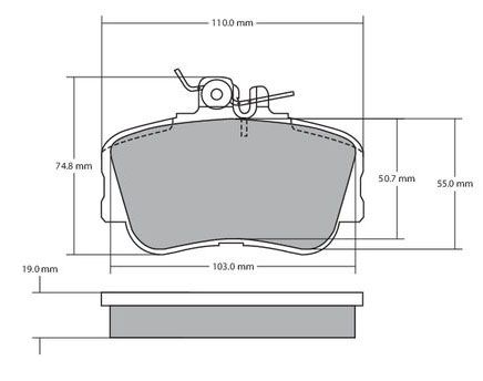Bremsbelagsatz, Scheibenbremse METZGER 1170069 f&uuml;r MERCEDES-BENZ, Vorderachse