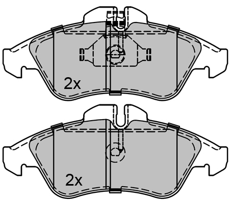 Bremsbelagsatz, Scheibenbremse METZGER 1170071 GREENPARTS f&uuml;r CHRYSLER VAG