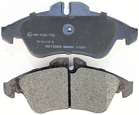 Bremsbelagsatz, Scheibenbremse METZGER 1170071 GREENPARTS f&uuml;r CHRYSLER VAG