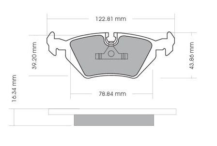 Bremsbelagsatz, Scheibenbremse METZGER 1170075 f&uuml;r BMW, Hinterachse