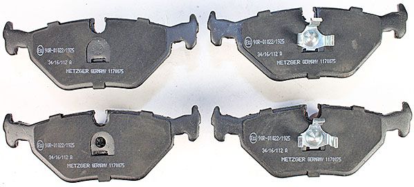 Bremsbelagsatz, Scheibenbremse METZGER 1170075 f&uuml;r BMW, Hinterachse