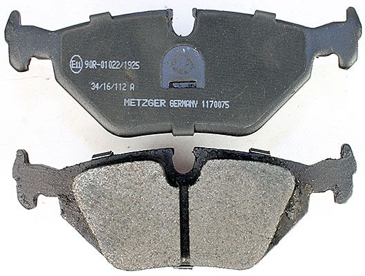 Bremsbelagsatz, Scheibenbremse METZGER 1170075 f&uuml;r BMW, Hinterachse