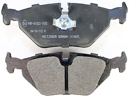 Bremsbelagsatz, Scheibenbremse METZGER 1170075 f&uuml;r BMW, Hinterachse