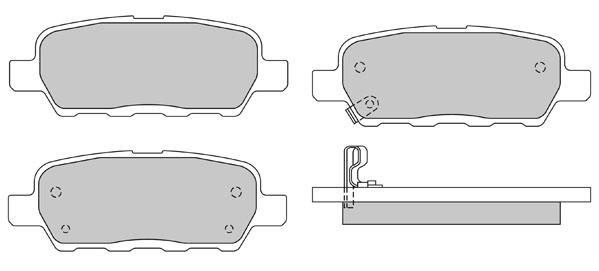 Bremsbelagsatz, Scheibenbremse METZGER 1170079 GREENPARTS f&uuml;r NISSAN