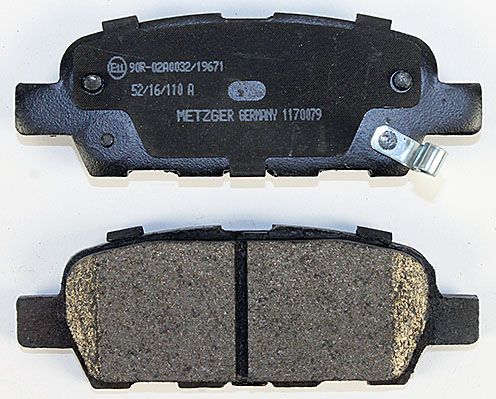 Bremsbelagsatz, Scheibenbremse METZGER 1170079 GREENPARTS f&uuml;r NISSAN