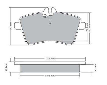 Bremsbelagsatz, Scheibenbremse METZGER 1170083 GREENPARTS f&uuml;r MERCEDES-BENZ