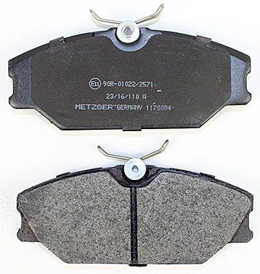 Bremsbelagsatz, Scheibenbremse METZGER 1170084 f&uuml;r RENAULT, Vorderachse