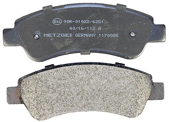 Bremsbelagsatz, Scheibenbremse METZGER 1170085 f&uuml;r CITRO&Euml;N FIAT PEUGEOT