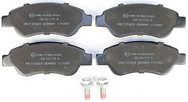 Bremsbelagsatz, Scheibenbremse METZGER 1170089 f&uuml;r CITRO&Euml;N PEUGEOT TOYOTA