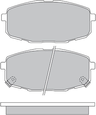 Bremsbelagsatz, Scheibenbremse METZGER 1170097 f&uuml;r HYUNDAI KIA, Vorderachse