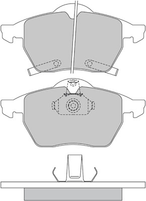 Bremsbelagsatz, Scheibenbremse METZGER 1170098 f&uuml;r OPEL SAAB, Vorderachse